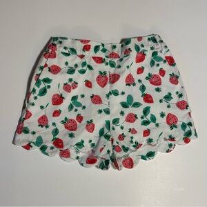 J. Crew Crewcuts Strawberry Print Scalloped Shorts sz 7 NWOT